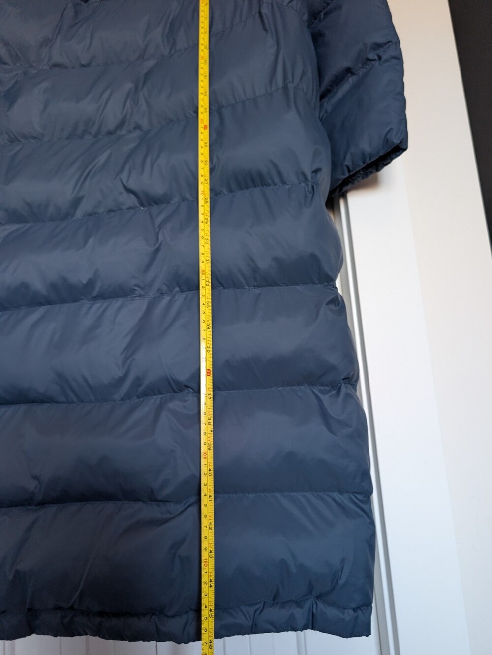 Joe Fresh Hooded Long Puffer Jacket in Navy - Picture 12 of 14